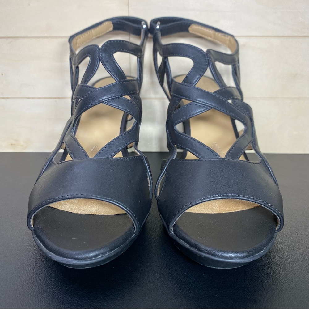 Naturalizer Dakota Black Heels Women's Size 10 Shoes M Faux Leather Pumps - Picture 5 of 10